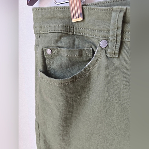 CALVIN KLEIN JEANS Olive Green Khaki Ankle Slim Jeans Denim Size 10 M - Picture 2 of 6
